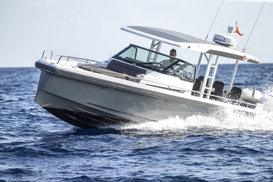 Axopar 37 comfortable interior cabin with berths